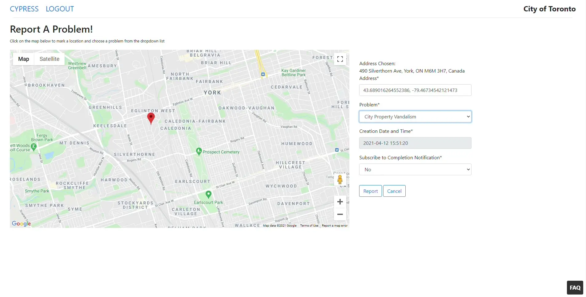 Cypress Web Application