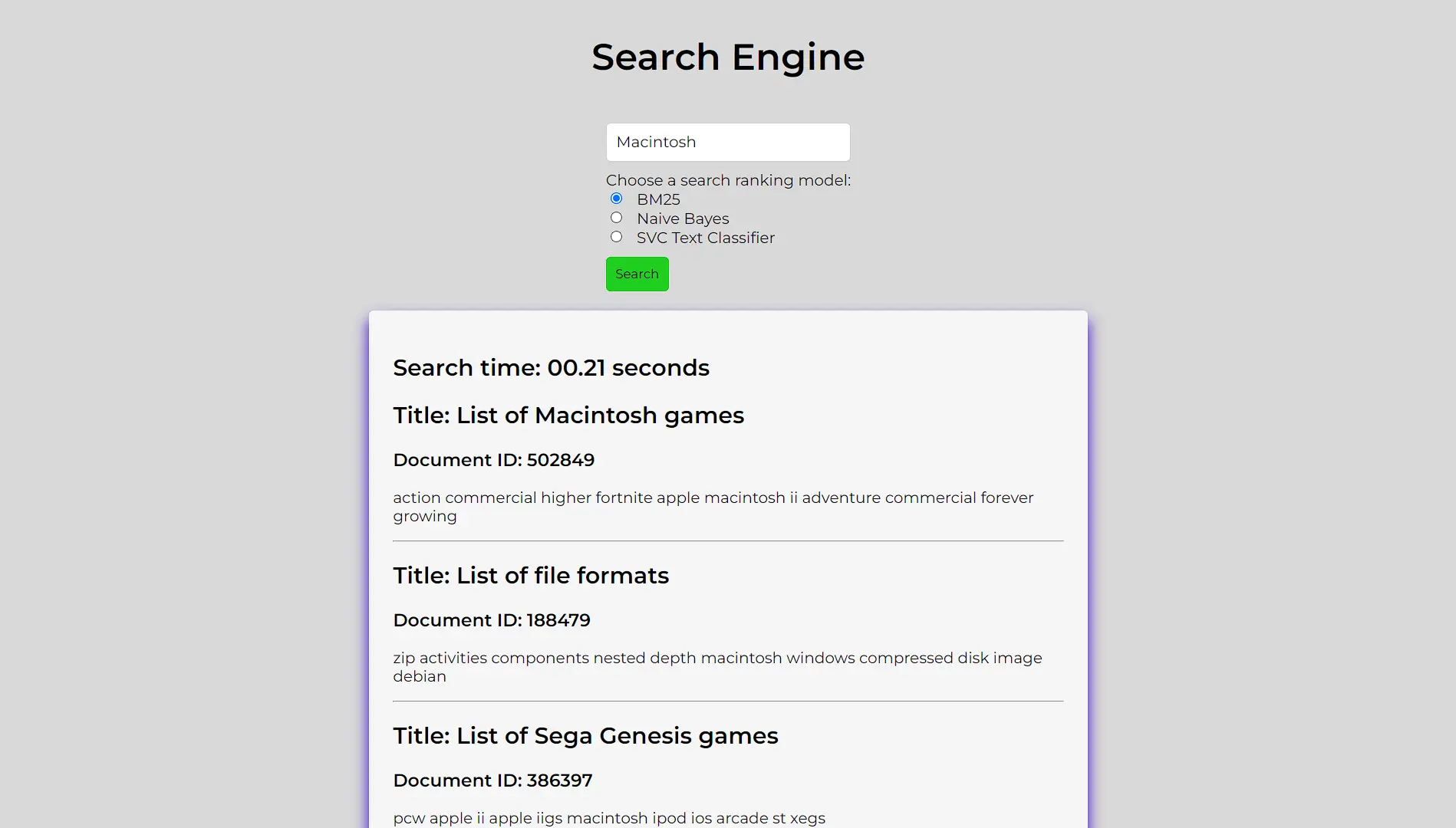 Document Search Engine